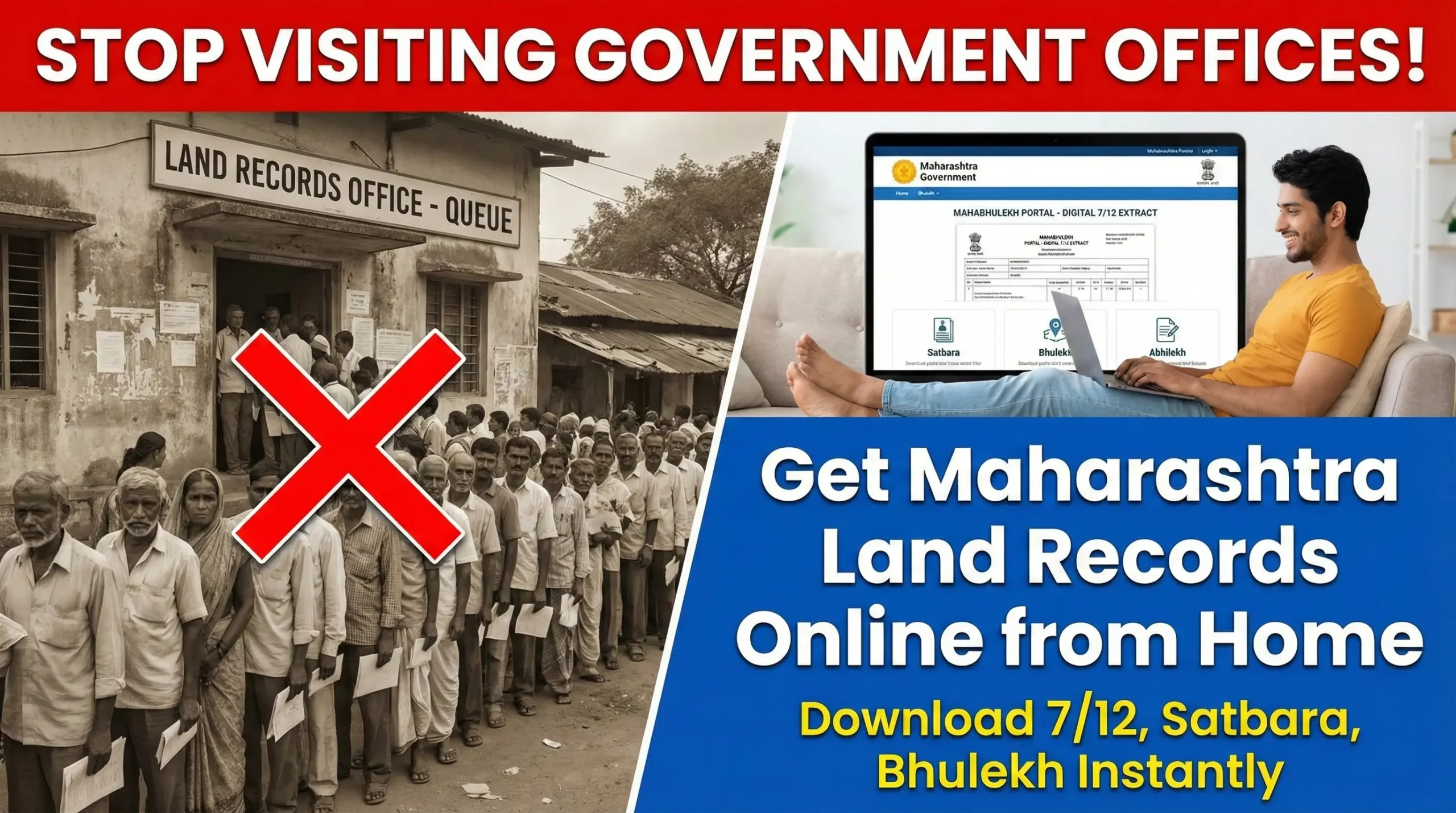 Mahabhulekh Portal Guide How to Access Bhulekh, 7/12, Abhilekh & Satbara Online