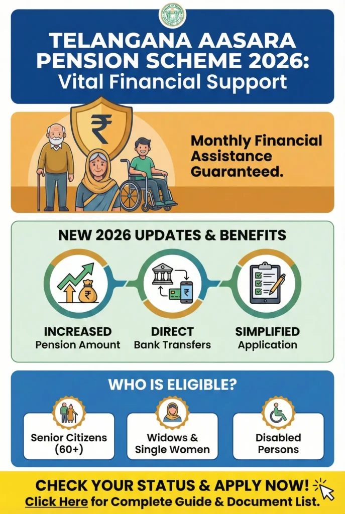 Aasara Pension Scheme (ఆసరా పెన్షన్) 2026 Eligibility, Status Check & Latest Updates