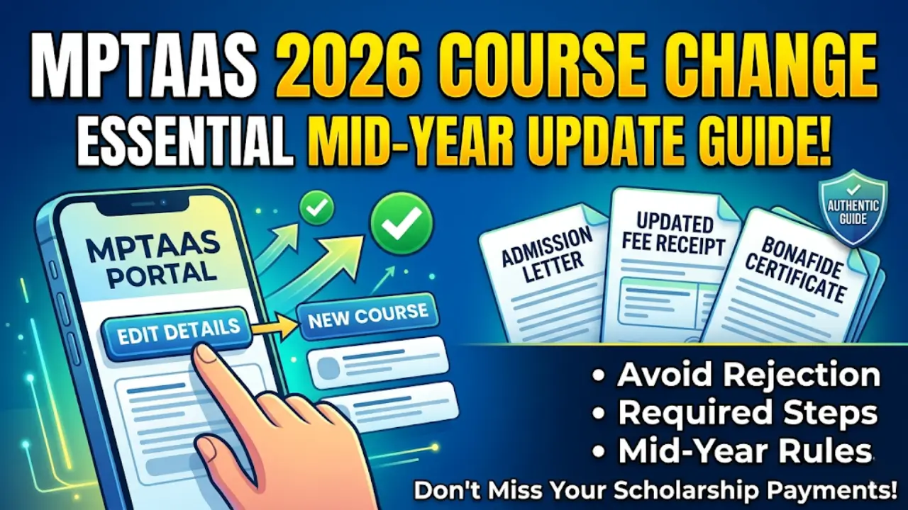 MP TAAS Course Change Rules 2026 Mid-Year Update Guide for Students